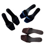 Breakj One-字 Type External Slippers 2025 Summer New Texture High Heel Slippers Women's