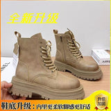 Breakj Boots Women Vintage 2025 Autumn/Winter New Thick Short Boots Yinglen Soft-Bottomed Brown Locomotive
