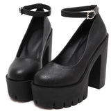 Breakj 2025 New Ultra-High-Heeled Women's Shoes Stage Model Single-Shoe Coarse Night Club DJ Work Shoes Show