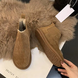 Breakj Boots Plus Velvet Warm Women's Boots Autumn And Winter New Thick Cotton Shoes Martin Boots Fashion Short Boots Cotton