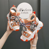 Platform Sandals Women 2020 Summer Breathable Rhinestones High Heels Ladies Shoes Height Increasing 8.5cm Women