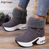 Women Warm Sneakers Platform Snow Boots Ankle Boots Female Causal Shoes Ankle Boots for Women Ladies Boots sneakers