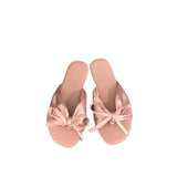 Breakj Lazy Wind Elegant Cool Slippers 2025 New Wearing Soft-Soled Bows Shoes Flat Beach