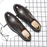 Breakj Men's Casual Shoes Lacing Block Business Shoes 37 Fashion Tide Shoes