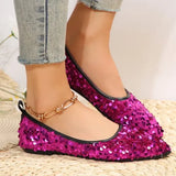 Women Bling Flats Shoes Casual Walking Shoes Spring New Pointed Toe Sandals Female Fashion Brand Dress Zapatillas