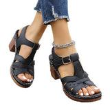 Breakj Women 2025 Summer New Solid Color Fish Mouth Thick Heel With High-Heeled