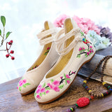 Breakj Dancing Shoes, Leisure Walk, Ethnic Wind, Embroidered Cloth Shoes, Spring And Autumn, Women's Shoes, Single
