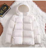 New Ultra Light Hooded Short Jacket Women 90% White Duck Down Coat Casual Windbreak Parkers Lightweight Warm Snow