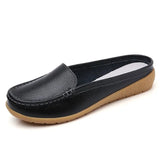 Two Different Women's Shoes Real Leather Moccasins Mother Loafers Soft Leisure Flats Female Ladies Driving Net