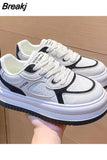 Autumn New Women's Flat Sneakers Plaid Women's Platform Casual Breathable Shoes Lace Up Vulcanized Shoes Tenis