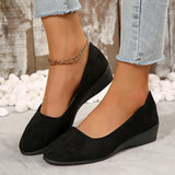 Breakj New Women's Leisure Single-Shoe Large-Size Round Head Pedaling Slope Single-Shoe Bean