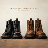 Mid Top 100% Genuine Leather Martin Boots British Style Eight-hole Retro Work Boots Korean Punk Winter Motorcycle