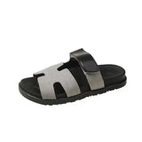 Breakj Summer New Thick-Bottomed Cool Slippers Large-Size Magic Sticker Wear Casual Women's