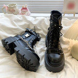 Breakj Chain Rivets Sweet And Cool Ins Diablo Martin Boots 2025 New Small Mangour Height JK Punk
