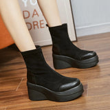 Breakj New Elastic Socks Boots Boots Fashion Boots Women's Shoes Platform Leisure Middle-Aged Mother Martin