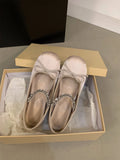 Pink Ballet Single Shoes Women's Shoes 2024 New French Spring And Fall Mary Jane Gentle Evening