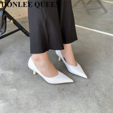 Spring Shoes Women Thin Heels Pumps Elegant Pointed Toe Deep V Design Shallow Dress Shoes Party Wedding Candy Colors