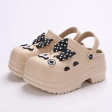 2024 Diy Hole Garden Shoes for Women Slippers Summer 2024 Soft Chunky Platform Sandals Woman Non Slip Beach