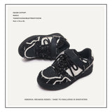 Breakj Shoes Stars Street Magic Sticker Bread Shoes Shoes Trendy Shoes Low Help Small Black Shoes Couple Shoes Men's