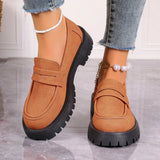 Breakj Autumn New Lefu Shoes Casual British Style Women's Shoes Thick Heel Thick Soles Feet Retro Large Size Women's