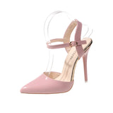 High-Heeled Sandals Summer New Stilettos Pointed Fashion Sexy Large-Size Buttoned Women's High