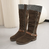 Breakj Code 2025 Autumn And Winter New Thick Side Zipper High-Heeling Women's