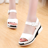 Summer shoes woman Platform Sandals Women Soft Leather Casual Open Toe Gladiator wedges Trifle Mujer Women Shoes