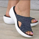 Women Sandals 2023 New Summer Sandals Soft Bottom Wedges Chaussure Femme Casual Low Heels Summer Shoes For Women Slippers