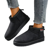 Breakj Boots Women In The Autumn And Winter Of 2025 New Korean Version Of The Round Head With Velvet Warm Leisure Flat Cotton