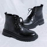 Breakj Fall Winter Side Zip Martin Shoe Fall British Black Platform Short Boots
