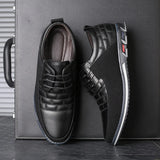 Breakj New Men's Round Head Men's Casual Single Shoes Front Lace Casual Shoes Plus Size Men's