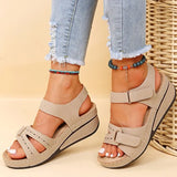 Heeled Sandals Women Summer 2023 Casual Open Toe Platform Gladiator Sandals Woman Plus Size 43 Non Slip Beach Shoes