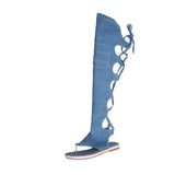 Breakj Size Flat Denim Sandals Women's