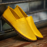 o'clock Hot Sale Men's Genuine Leather Loafers Quality Casual Flats Driving Shoes Luxury Breathable Light Handmade