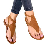 Breakj Sandals Women's 2025 Summer New Flat Bottom Casual Clips Big Size Beach Sandals Light And