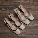 Breakj Heel Square Head Brown Bag Head Sandals Women 2025 Summer Light-Mouthed High-Heeled Shoes Sandals Women's