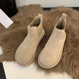 Breakj Boots Plus Velvet Warm Women's Boots Autumn And Winter New Thick Cotton Shoes Martin Boots Fashion Short Boots Cotton