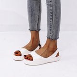 Breakj Sandals Women's New 2025 Summer Size Flat Bottom Low Heel Fish Mouth Fashion Thick-Soled Women's