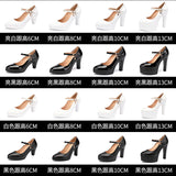 Leather Pointed Stilettos Model Catwalk High Heels Cheongsam Performance Shoes Comfortable Shallow Mouth Work Single Shoes Large