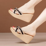 Women With Golden High Heels And Sandals 2023 Summer New Muffin Thick Bottom Large Size Fish Mouth Fashionable Fishmouth