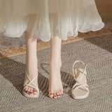 Breakj Sandals Women's 2025 Summer New Wear Fairy Wind Coarse French Small High