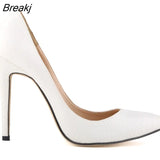 Sexy Pointed Toe High Heels Women Pumps Shoes Faux snake Spring Brand Wedding Big Size 35-42 5