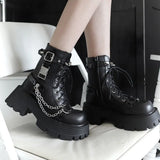 Breakj Design Rivet Round Head Thick Bottom Martin Boots 2025 New Locomotive Wind Small Man To Increase Fashion