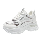 Version Of The Thick Platform Small White Shoes 2024 Spring Fashion New Dad Shoes Female Ins Tide Increased Casual Sports Single Shoes