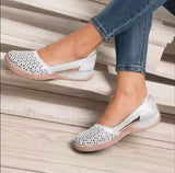 Breakj Summer Large-Size Casual Sandals Women's Slopes Hollow Pure Color Single Shoes Low-Heeled Sandals