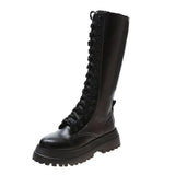 Breakj Boots Girl But Knee 2023 Spring New Thick Background Thick And High-Heeling Knight Boots Small Long Boots