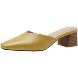 Breakj Coarse Half-Slippers Women's Summer New With A Catch-Up Cool Slippers Without Heel Muller Shoes Outside
