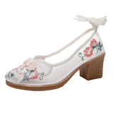 Breakj Heels, Beef Tendon Bottom Embroidered Cloth Shoes Women's Shoes Can Be Matched With Gauze Skirt Cheongsam Tea Clothing