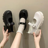 Breakj Women's 2025 New Mary Jane Women's Shoes Thick Heel Thick-Soled JK Uniform Single-Shoe High-Heeled Women's Retro English