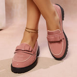 Breakj Lofu Shoes Women 2025 Spring And Summer New Roundhead With Thick Bottom Handy Korean Version Comfort Single
